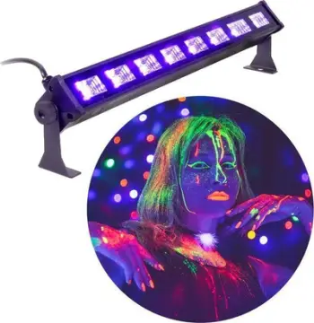 Shufër ndriçimi LED Light4Me LED Bar UV 8, 8x3W, ultravjollcë, e zezë