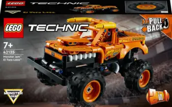 Set Lego Technic Monster Jam El Toro Loco (42135), 247 pjesë, i verdhë