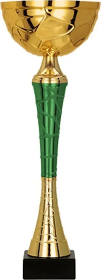 Kupë trofe metalike 9254B, 44cm, kombinim ari dhe jeshile