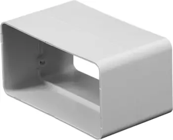 Lidhës ventilimi PVC, kanal i sheshtë 60x204mm, bashkues, i bardhë