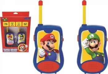 Lodër walkie talkie Lexibook Super Mario, rreze 120m, set 2 copë, shumëngjyrëshe