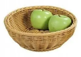 Shportë për fruta dhe bukë Kesper, rrumbullake 24 cm, plastikë rezistente, bezhë
