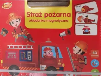 Puzzle magnetik Anek Fire Brigade, set lojërash për fëmijë, temë zjarrfikës