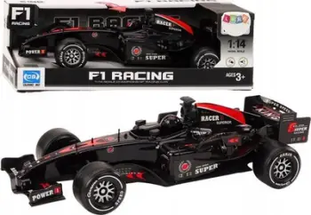 Lodër makinë garuese Lean Toys F1 18674, shkalla 1:14, drita dhe tinguj, e zezë