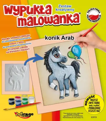 Set pikture Mirage Hobby Convex Coloring Picture Arabian Horse, figurë 3D, për fëmijë 5+