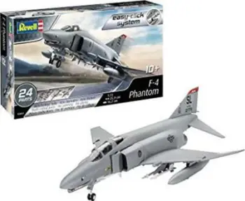 Model avion Revell F-4E Phantom Easy Click, shkallë 1:72, plastik, gri