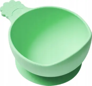 Tas me thithje Nana's Manners GREEN, silikon, për foshnje dhe toddlera, jeshil