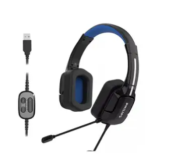 Kufje gaming Philips 4000 Series TAGH401BL/00, me kabllo USB, over ear, të zeza