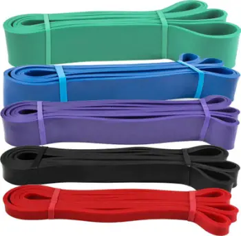 Shirit rezistence Sportech Powerband Medium, lateks, rezistencë mesatare, vjollcë