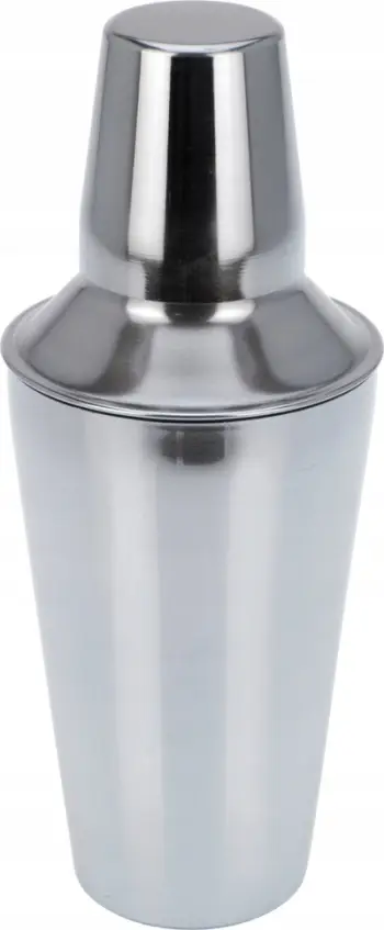 Shaker koktejsh inox, me bazë silikoni, argjendtë