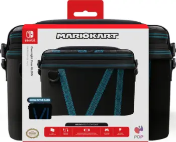 Çantë udhëtimi PDP Overnight Case Glow për Nintendo Switch, Mario Kart Drift, që shkëlqen në errësirë, shumëngjyrëshe