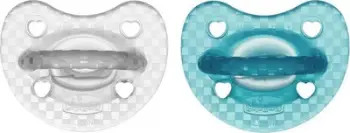 Cicë ortodontike Chicco Physio Forma Luxe, 16-36 muaj, set 2 copë, gri dhe mint