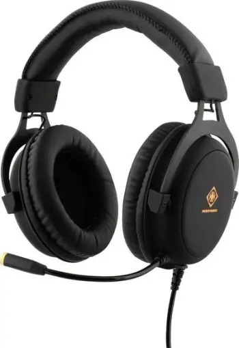 Kufje gaming Deltaco Gaming DH310, stereo, me mikrofon dhe LED, të zeza