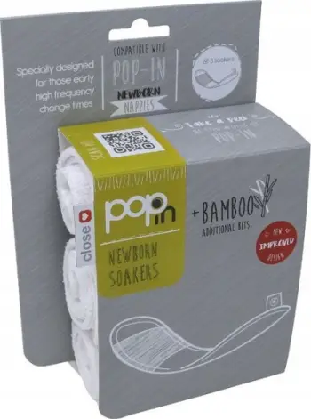 Inserte pelenash OR Close Pop In Newborn Bamboo Soakers, bambus, shtresë stay dry, set 3 copë