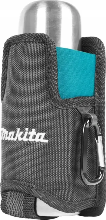 Termus me mbajtëse Makita Thermal Flask and Holder Pouch, çelik inoksi, izolim termik, blu