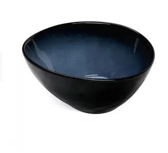 Enë qeramike ovale Heinner HR-LH-BO16, 16 cm, blu dhe e zezë