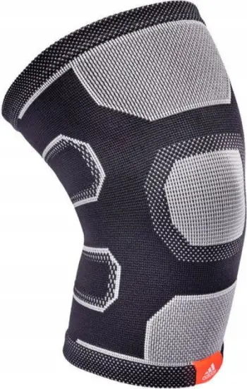 Mbështetëse gjuri Adidas Knee Support, madhësia L, kompresion elastik, gri