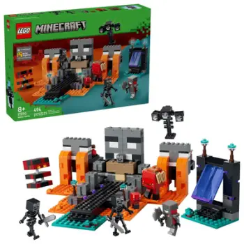 Set lodër LEGO Minecraft The Wither Battle 21126, ndërtim kreativ, shumë pjesë, shumëngjyrësh