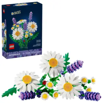 Set LEGO Botanicals Daisies Flower Decor 11508, 133 pjesë, mbi 9 vjeç, shumëngjyrësh