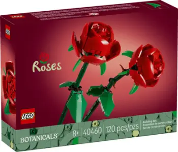 Set lodër LEGO Roses 40460, 2 trëndafila dekorativë, mbi 8 vjeç, të kuq