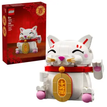 Set ndërtimi LEGO Lucky Cat 40813, 280 copa, 9+, i bardhë