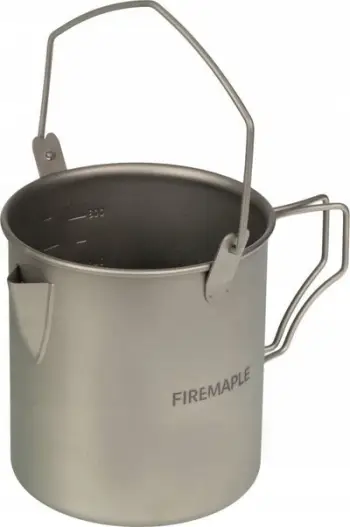 Tenxhere kampingu Fire-Maple Alti Titanium, 0.9L, titani, gri