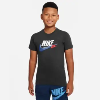 Bluzë fëmijësh Nike Sportswear Standard Issue, 100% pambuk, e zezë
