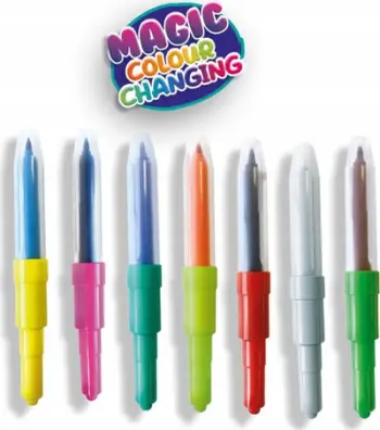 Set lapsash airbrush Magic Colour Changing, 7 copë, shumëngjyrëshe