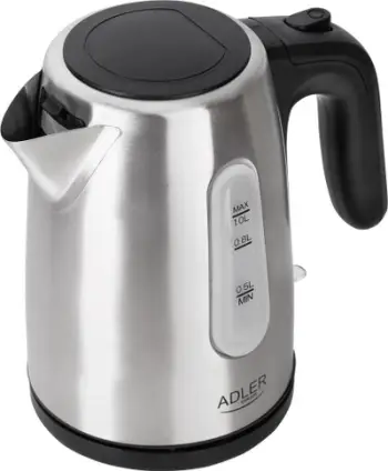 Ibrik Adler AD 1273, 1200 W, 1 l, i argjendtë