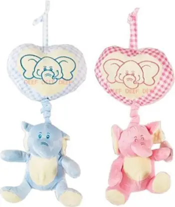 Lodër muzikore Deef Music Box HEART and ELEPHANT, plushe, për bebe