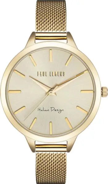 Orë dore femrash Paul Lorens PL10296B-4D1, mekanizëm quartz, rezistente 30m, ngjyrë ari