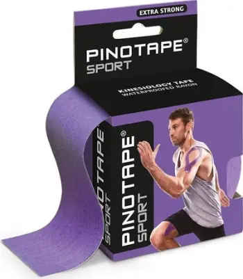 Shirit kinezilogjik sportiv Pinotape Sport, 5cm x 5m, ngjitje ekstra e fortë, vjollcë