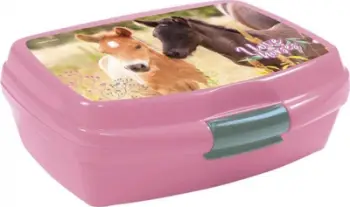 Kuti organizuese Derform Lunch Box Horses 24, 3 ndarje, karton i laminuar, shumëngjyrëshe