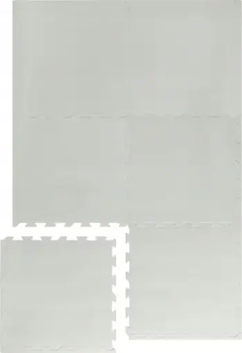 Tapet puzzle për fëmijë 3 Sprouts Foam Play Mat, pllaka EVA, montim i ndërlidhshëm, i bardhë