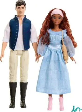 Set kukulla Disney The Little Mermaid Ariel dhe Prince Eric, me aksesorë, për fëmijë