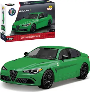 Set ndërtimi COBI Giulia Quadrifoglio 24605, 90 pjesë, i gjelbër
