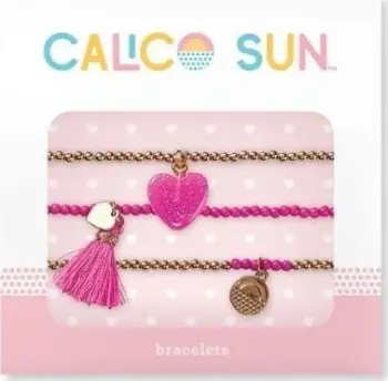 Set byzylyku Calico Sun Sophia, 3 copë, për vajza, rozë dhe ari