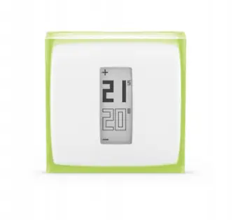 Termostat i mençur Netatmo Smart Modulating, WiFi, E Ink, i bardhë