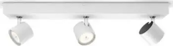 Spot tavanor LED Philips Star, 3 llamba, WarmGlow, i bardhë
