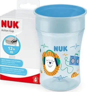 Gotë për fëmijë NUK Magic Cup, 230ml, 8+ muaj, blu