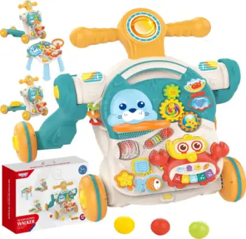 Ecëse lodër WOOPIE BABY 4 në 1, tavolinë edukative, ride-on, shumëngjyrëshe