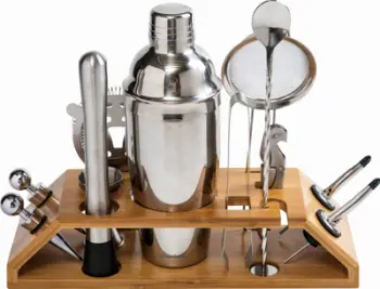 Set koktejli Klausberg KB-7654, 13 pjesë, çelik inox, argjendtë
