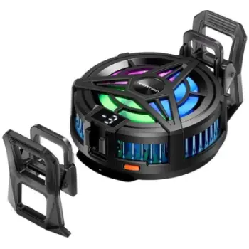 Ventilator ftohës për telefon Vention A10, USB, 3 shpejtësi, i zi me RGB