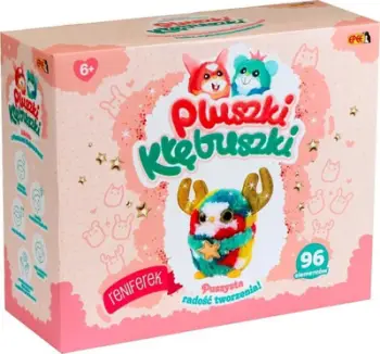 Set lodër kreative Epee Pluszki Kłębuszki Reindeer, 96 elemente, për krijim pelushi, shumëngjyrësh