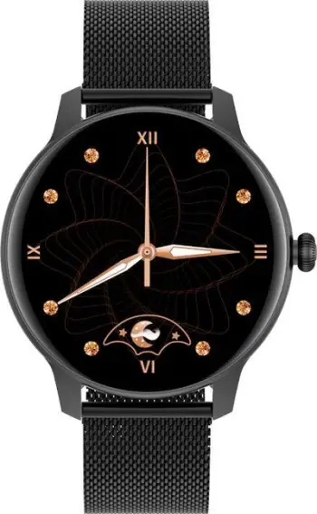 Set smartwatch për femra G. Rossi SW-020, ekran 1.28", IP68, i zi