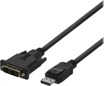 Kabllo Deltaco DisplayPort në DVI-D, 2m, Full HD 1080p, i zi