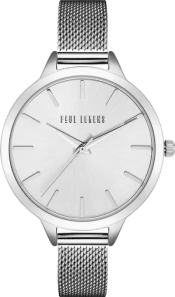Orë dore për femra Paul Lorens PL10296B-3C1, quartz, rezistente ndaj ujit 30 m, argjend