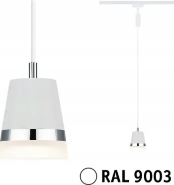 Llambë varëse Paulmann URail Suspension Cone, GU10, 10W, e bardhë