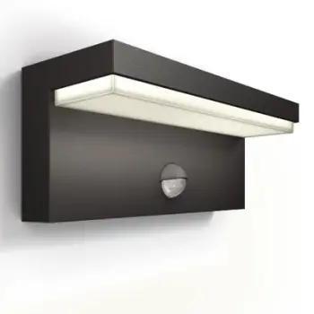 Aplike murale e jashtme Philips Bustan, LED 3.8W, me sensor lëvizjeje, anthracite
