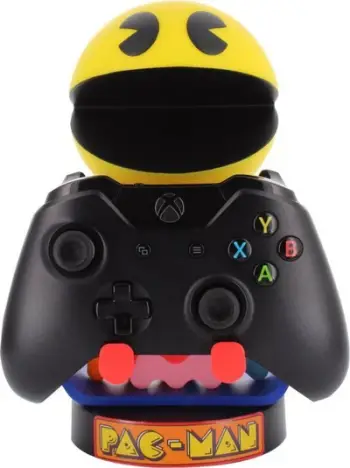 Mbajtës kontrollori dhe telefoni Bandai Pac Man Cable Guy, 8.5", i verdhë